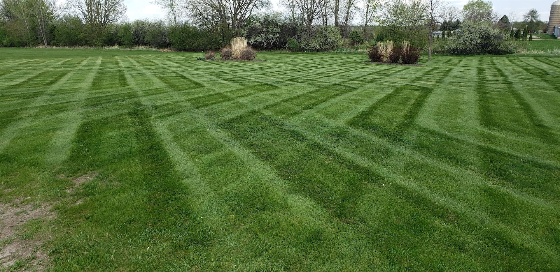 zig zag mowing pattern